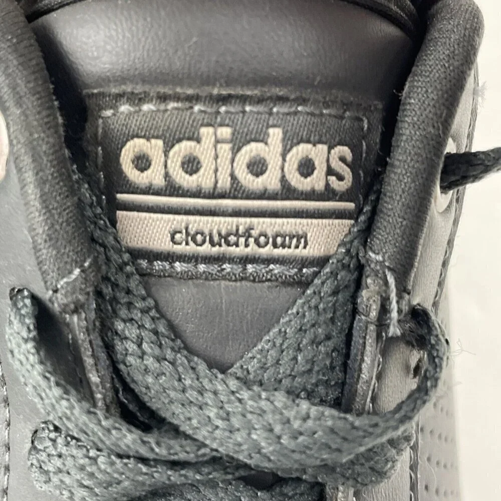 Adidas NEO Daily QT Cloudfoam Shoes Women’s 7.5 Black Leather Sneakers Skate